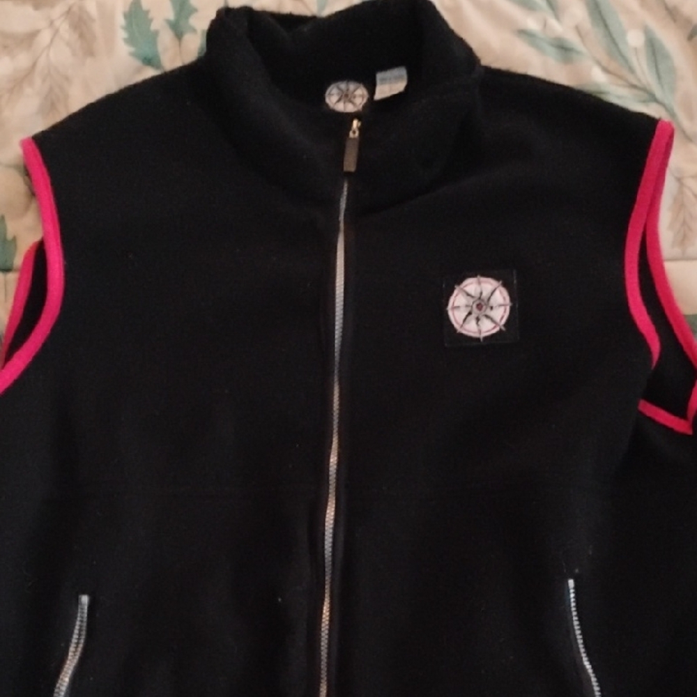 Marlboro Black Vest with Vibrant Pink Trim